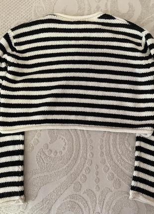 Светр в смужку zara knit3 фото