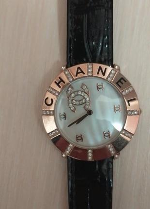 Шкіряний ремінчик годинник chanel1 фото