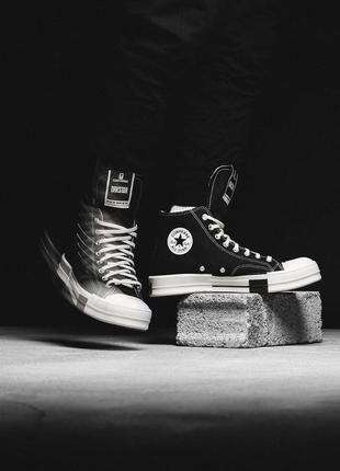 Converse drkstar x rick owens limited дизайнерські кеди жіночі демі конверси женские дизайнерские кеды конверс2 фото