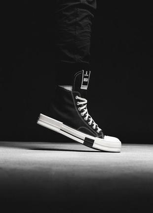 Converse drkstar x rick owens limited дизайнерські кеди жіночі демі конверси женские дизайнерские кеды конверс3 фото