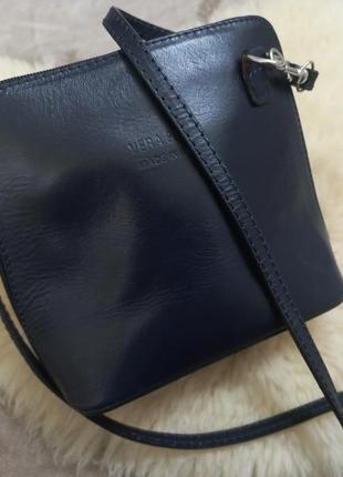 Сумка через плечо женская кожа vera pelle италии