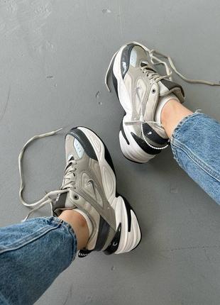 Nike m2k tekno khaki кросівки демі весна осінь оливкові хакі жіночі чоловічі кроссовки женские мужские оливка хаки2 фото