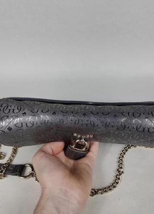 Женская сумка guess silver chain shoulder bag оригінал6 фото