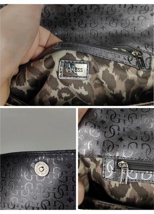 Женская сумка guess silver chain shoulder bag оригінал7 фото