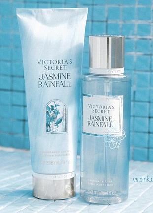 Набір спрей та лосьйон для тіла victoria’s secret jasmine rainfall оригінал міст вікторія сікрет парфумований вс vs