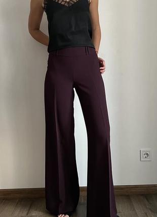 Нові брюки кльош, колір бордо, розмір s (eu 36)4 фото