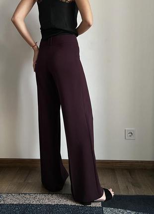 Нові брюки кльош, колір бордо, розмір s (eu 36)2 фото