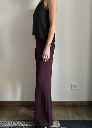 Нові брюки кльош, колір бордо, розмір s (eu 36)3 фото