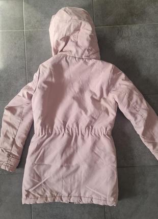 Парка куртка. розмір 42-44,  s. колір пудра, рожевий2 фото