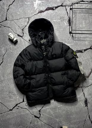 Куртка мужская зимняя черная stone island3 фото