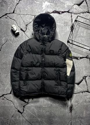 Куртка мужская зимняя черная stone island