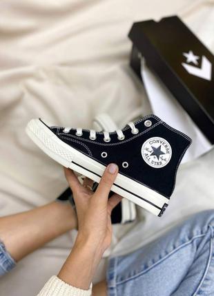 Знижка 43 р. converse chuck 70 classic high top класичні чорні кеди конверс високі весна літо осінь демісезон черные классические кеды скидка1 фото