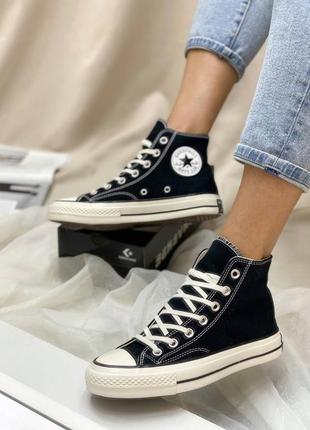 Знижка 43 р. converse chuck 70 classic high top класичні чорні кеди конверс високі весна літо осінь демісезон черные классические кеды скидка2 фото