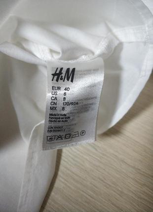 H&m divided h&m стильна біла блузка блуза сорочка топ  кроп великий комір бренд divided h&m uk126 фото