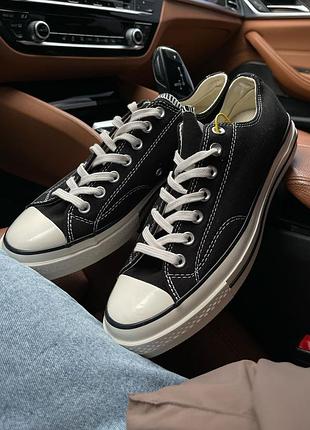 Converse all star chuck taylor 70 classic low black кеди демі унісекс знижка низькі чорні чоловічі жіночі топ якість женские мужские кеды скидка