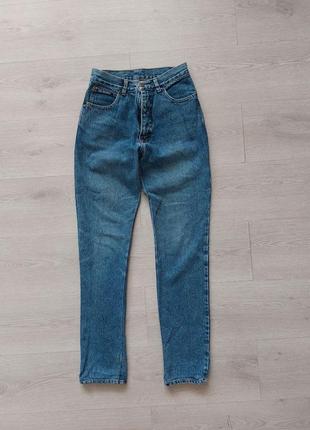 Брендовые плотные джинсы мом синие lee cooper, размер xs1 фото
