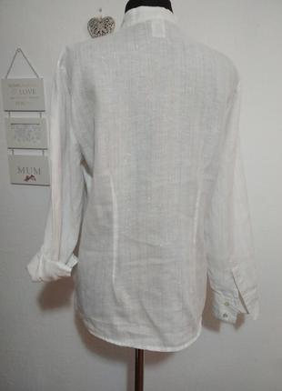 Роскошная фирменная базовая льняная блузка с накладными карманами супер качество!!!4 фото