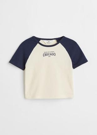 Кроп топ футболка h&amp;m 10-12 лет, 146-152 см2 фото