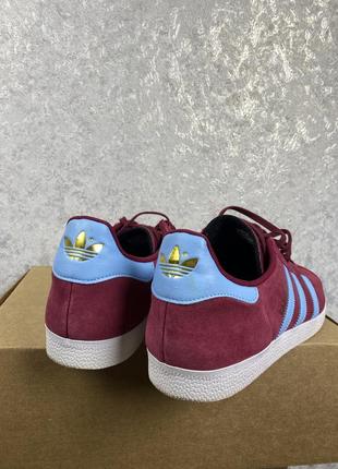 Чоловічі кросівки adidas originals gazelle burgundy/blue / 29.5 см8 фото