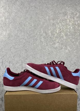 Чоловічі кросівки adidas originals gazelle burgundy/blue / 29.5 см5 фото