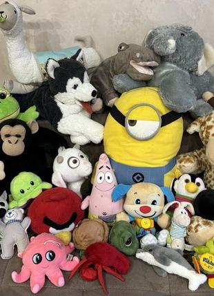 Іграшки патрік, міньйон, хаскі, angry birds