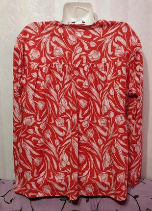 Блуза хлопковая трикотажная с длинным рукавом (88/2)2 фото