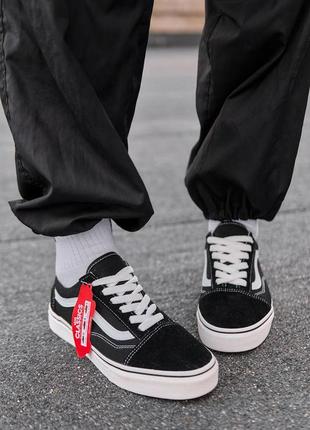 Vans old skool classic black white (молочна підошва) 36-454 фото