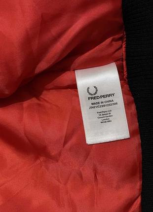 Fred perry, оригінал бомбер з вовни та шовку9 фото