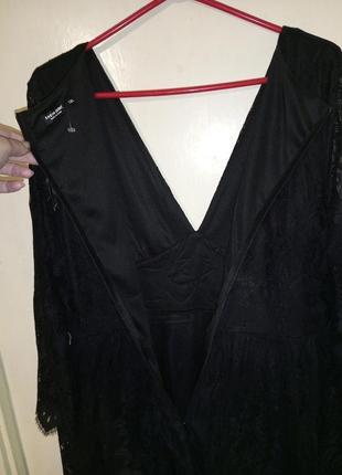 Шикарное,нарядное,гипюровое-стрейч платье-туника с вышивкой,большого размера,shein6 фото