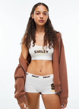 Трусики шортики h&m x smiley комплект  2 шт l ( 46-48-50)3 фото