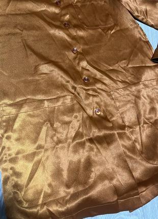 Оверсайз сатинова блуза сорочка під сатин na-kd в стилі cos arket zara6 фото