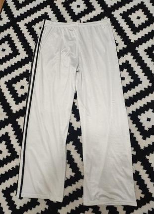 Брюки штани чоловічі спортивні білі прямі широкі, розмір l3 фото