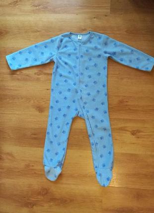 Флисовый человечек пижама кигуруми tex baby 2 3 года 92 98 см