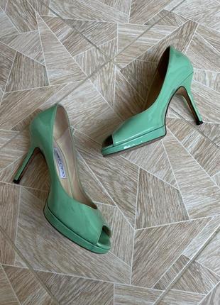 Каблуки luxury italy designer jimmy choo varnish heels2 фото