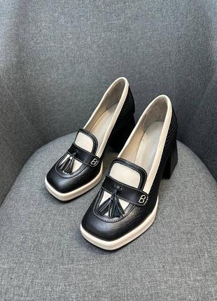 Жіночі туфлі із натуральної шкіри lopes нова колекція 20244 фото