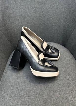 Жіночі туфлі із натуральної шкіри lopes нова колекція 20245 фото