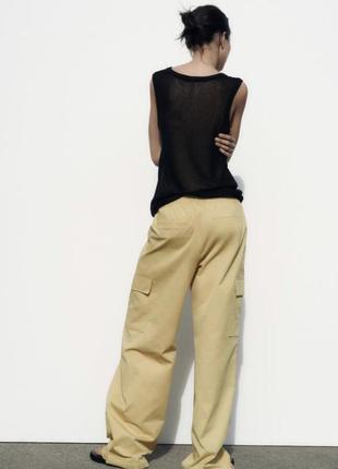Штани широкі з карманами zara xs6 фото