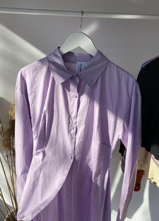 Незвичайна подовжена котонова сорочка блуза накидка блузка кардиган плащ3 фото