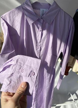 Незвичайна подовжена котонова сорочка блуза накидка блузка кардиган плащ6 фото