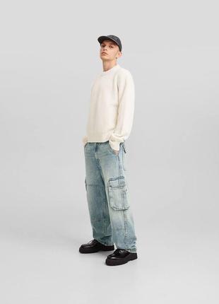 Джинси карго baggy jeans cargo bershka1 фото