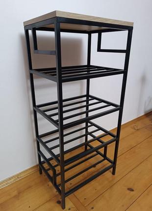 Поличка для взуття у прихожу, поличка для взуття у стилі лофт