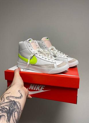 👟nike blazer high green logo