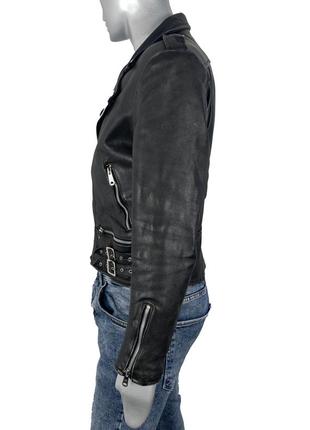 Винтажная мужская кожаная куртка косуха ami london 80х, vintage biker leather jacket5 фото