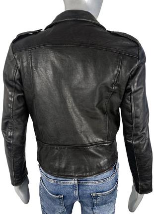 Вінтажна чоловіча шкіряна куртка косуха ami london 80х, vintage biker leather jacket6 фото