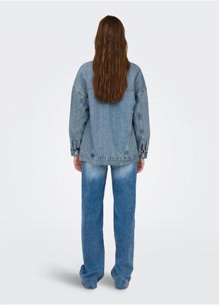 Синя джинсовка оверсайз even odd denim куртка2 фото