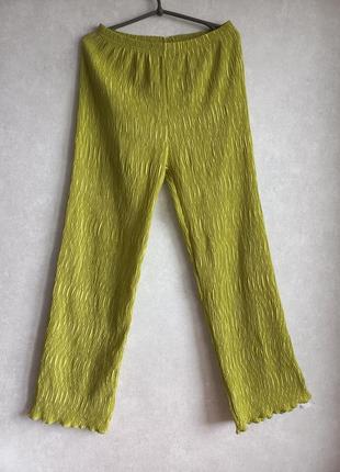 Костюм зелений в піжамному стилі від asos,салатовий трендовий костюм-жатка zara6 фото