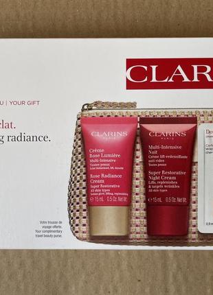 Clarins набір догляду за обличчям replenishing radiance