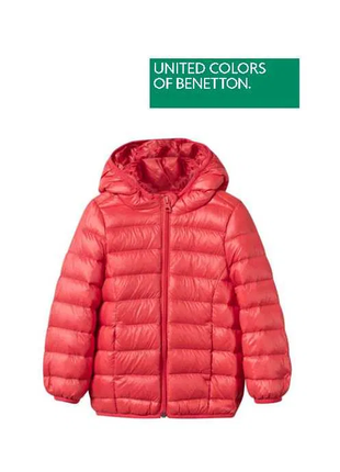 Демисезонная куртка пуховик benetton 6- 8 лет рост 120 см унисекс