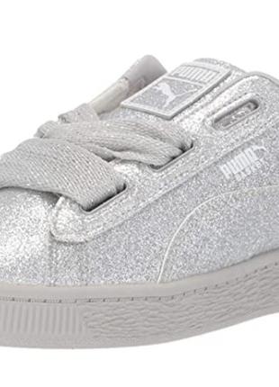 Детские кеды puma basket heart holiday glamour1 фото