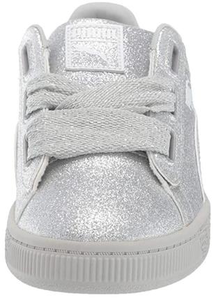 Детские кеды puma basket heart holiday glamour3 фото